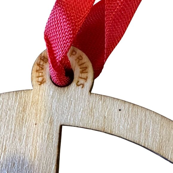 Kimball Prints Texas State Wood Ornament Laser Cut Decor Red Ribbon Holiday - Picture 3 of 6